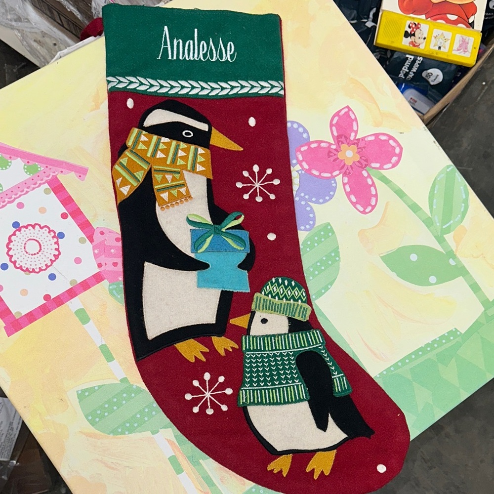 Analesse the Company store Vibrant Red Christmas Stocking